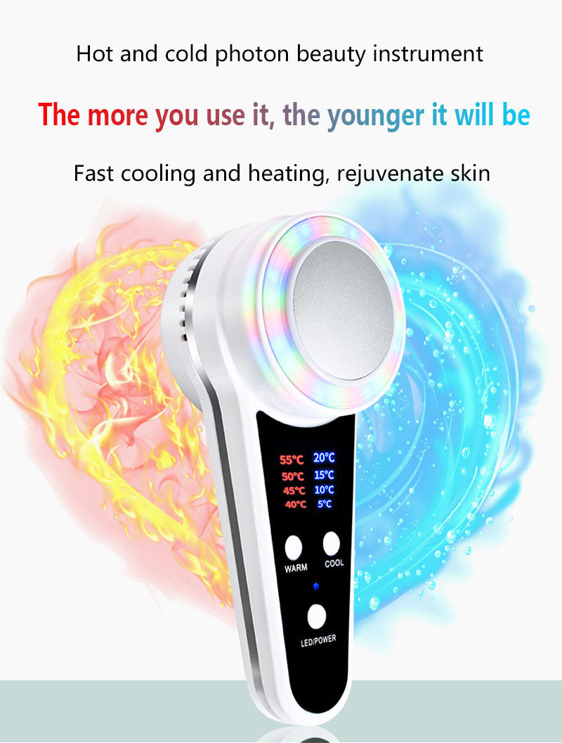Color light hot and cold beauty instrument