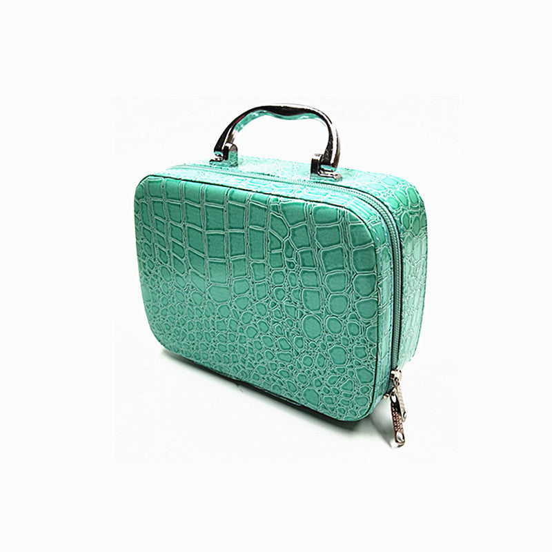 Fall proof portable Pu cosmetic bag