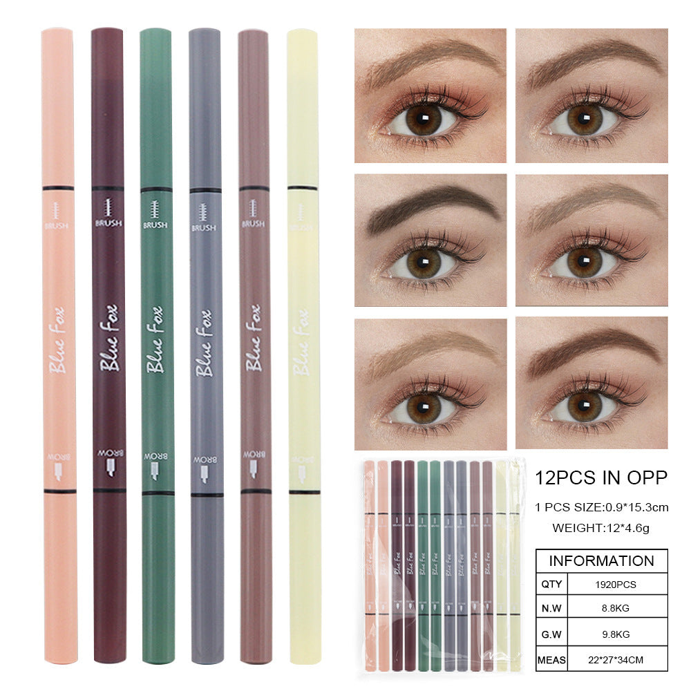 Ultra-fine Double-headed Eyeliner Eyebrow Pencil Rotatable