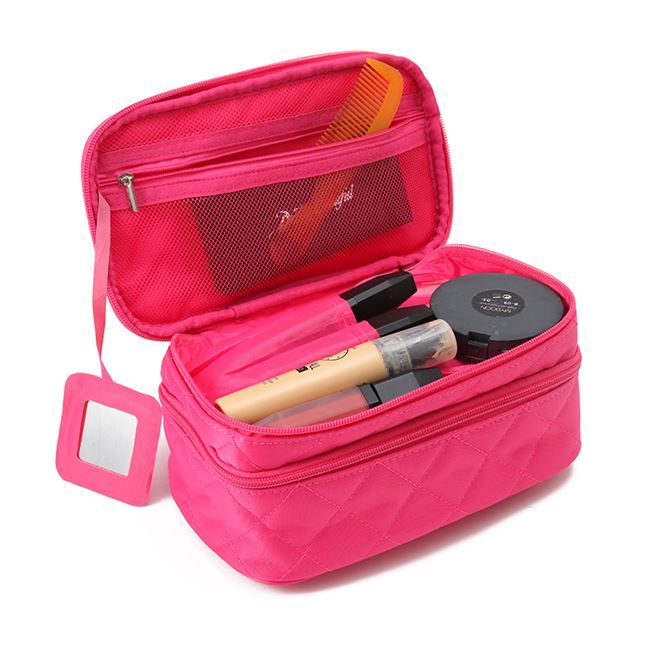 Double diamond cosmetic bag