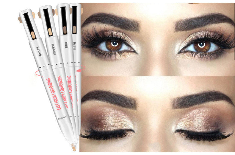 Four-Color Rotating Ball-Point Eyebrow Pencil
