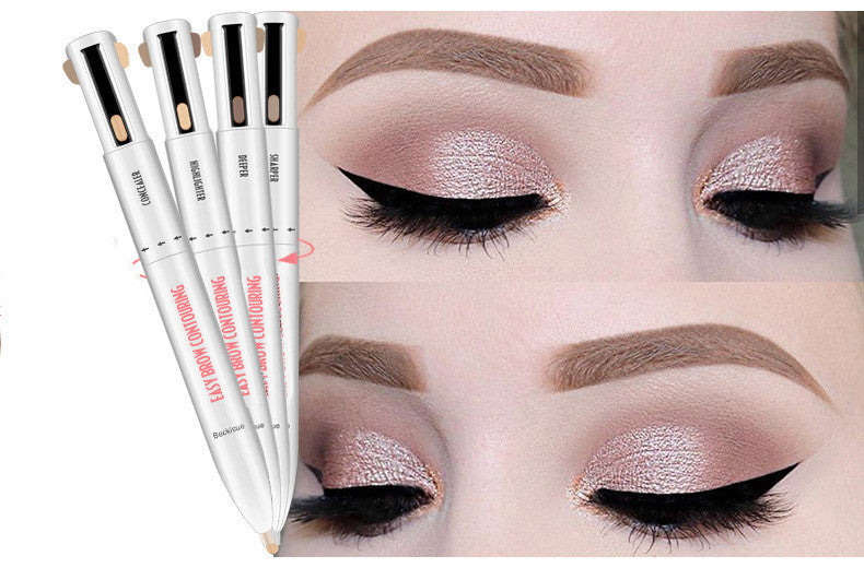 Four-Color Rotating Ball-Point Eyebrow Pencil