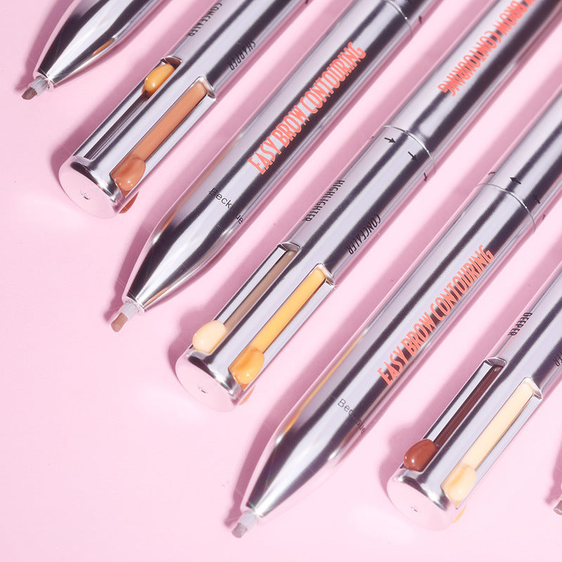 Four-Color Rotating Ball-Point Eyebrow Pencil