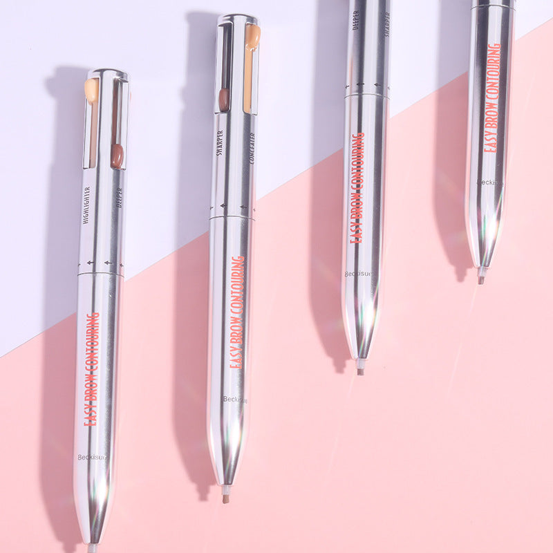 Four-Color Rotating Ball-Point Eyebrow Pencil