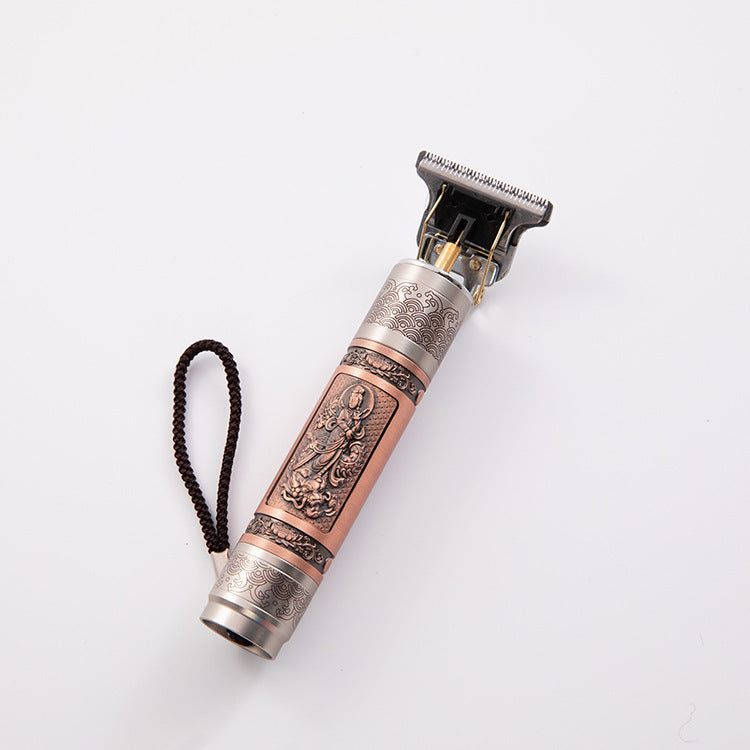 Electric Hair Clipper Men's Oil Head Electric Hair Clipper Hair Clipper Set Electric Hair Clipper Buddha Head Retro Household Cross-Border