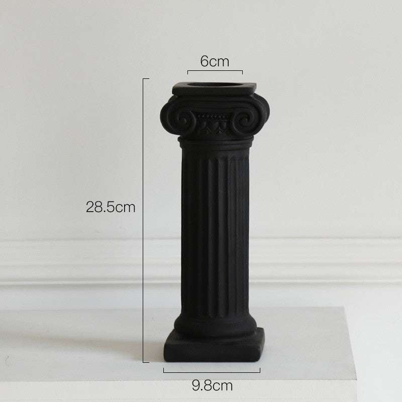 Old Greek Column Candle Holder