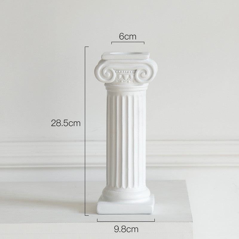 Old Greek Column Candle Holder
