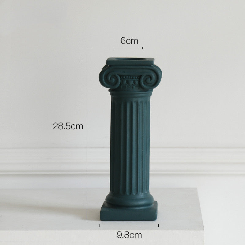 Old Greek Column Candle Holder