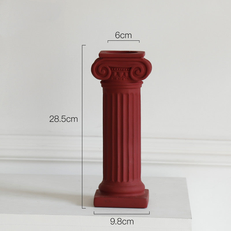 Old Greek Column Candle Holder