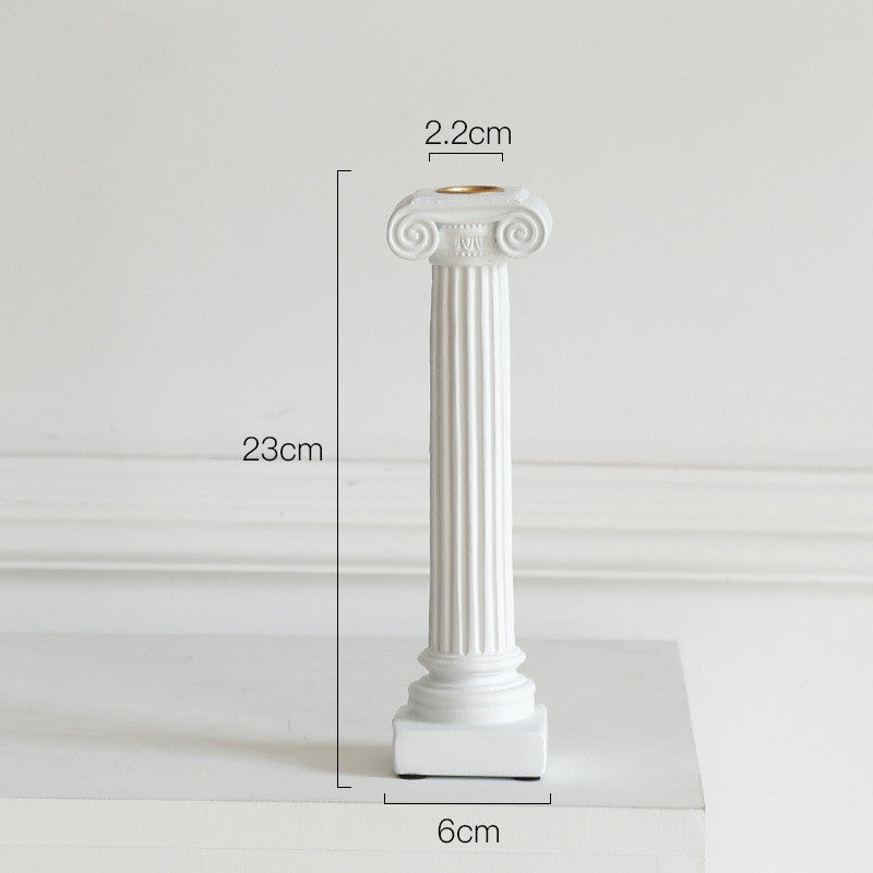 Old Greek Column Candle Holder