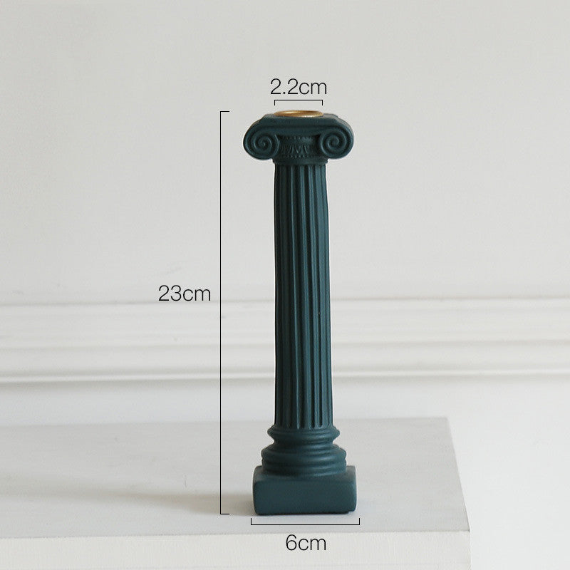 Old Greek Column Candle Holder