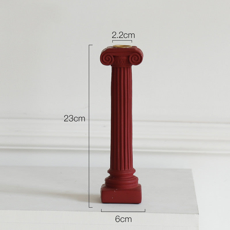 Old Greek Column Candle Holder