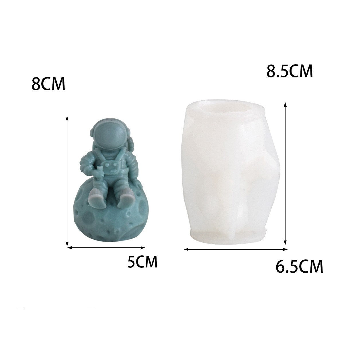 Astronaut Moon Candle Silicone Mold