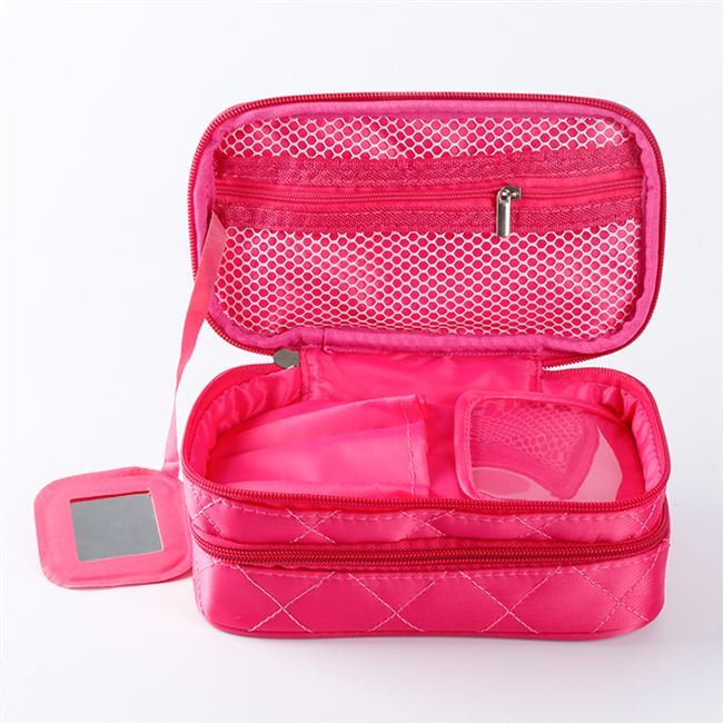 Double diamond cosmetic bag