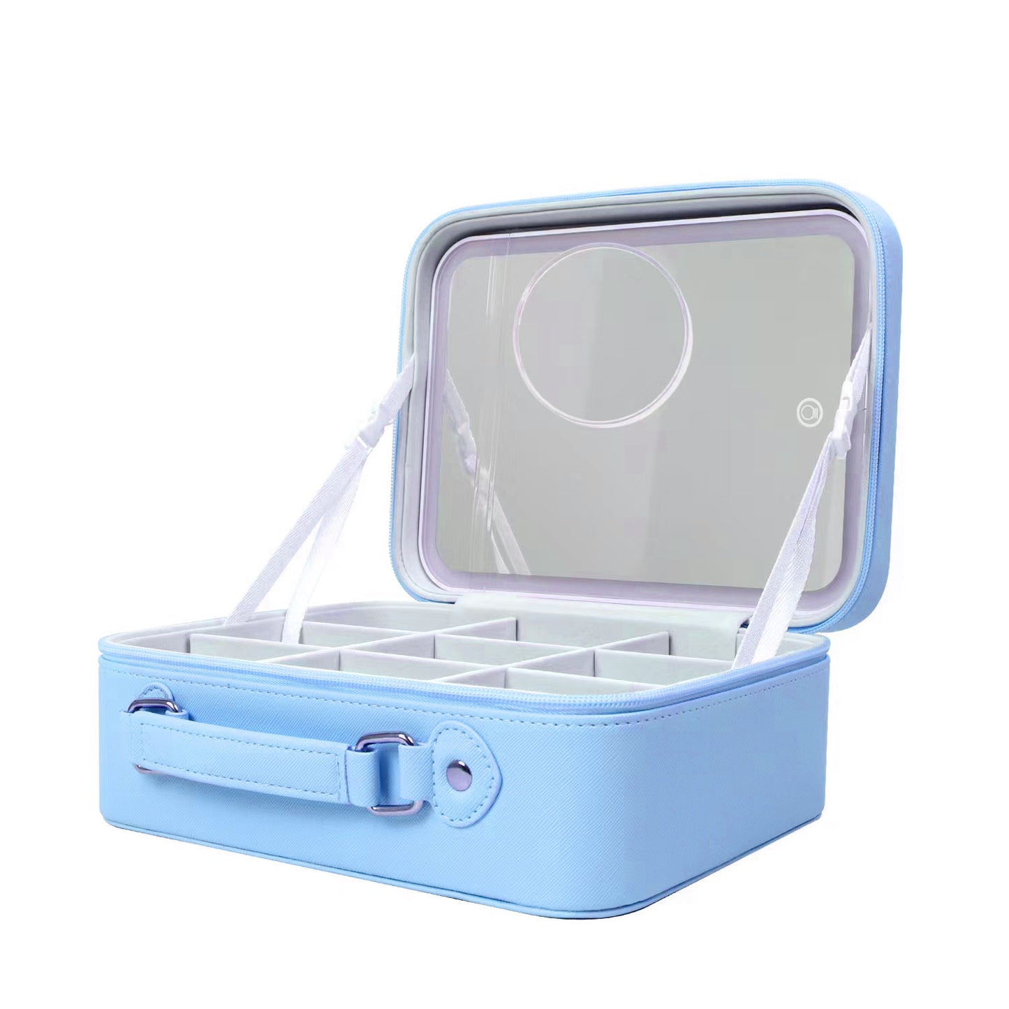 Portable Cosmetic Bag Suitcase With Mirror
