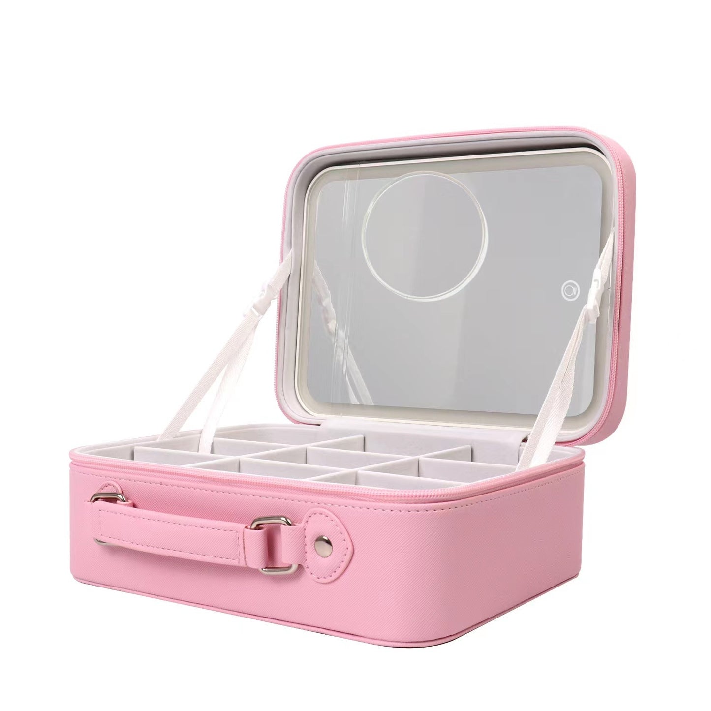 Portable Cosmetic Bag Suitcase With Mirror