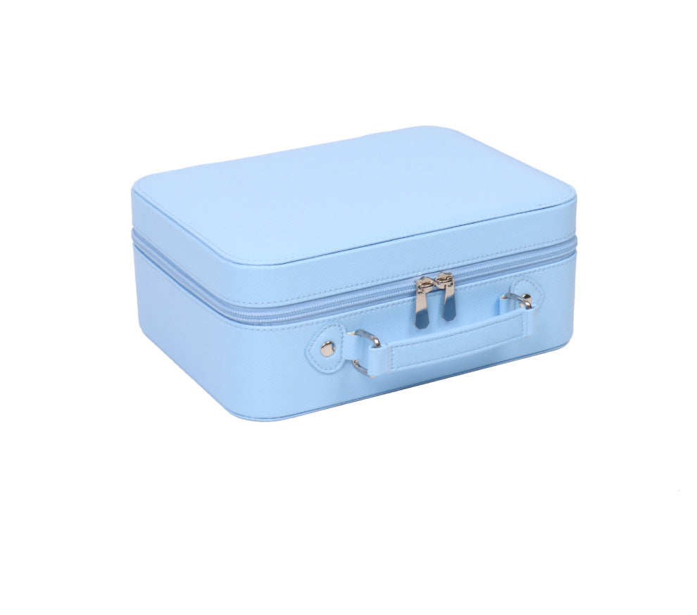 Portable Cosmetic Bag Suitcase With Mirror