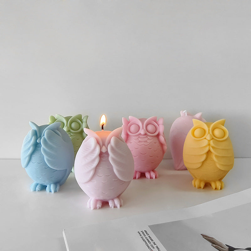 Owl Aromatherapy Candle Silicone Mold