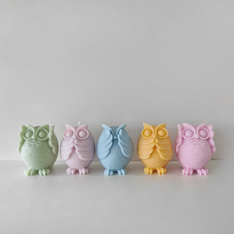 Owl Aromatherapy Candle Silicone Mold