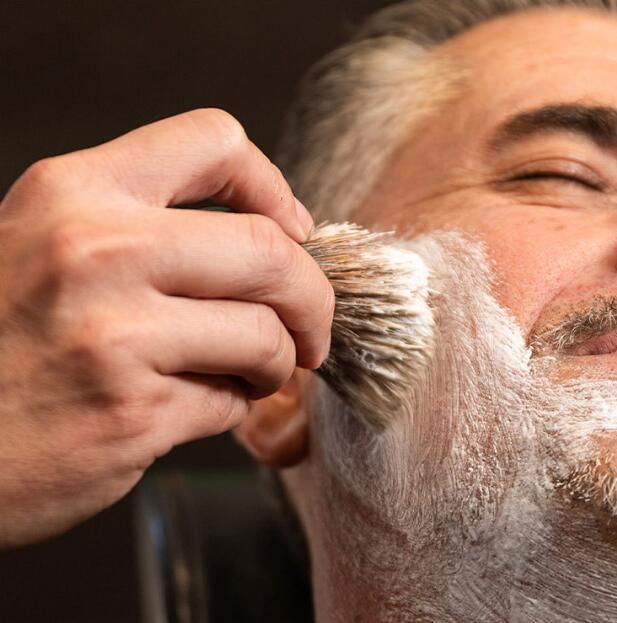 Cross-Border Men's Beard Suit Pogonotomy Brewing Bowl Barber Beard Cleaning Care Nylon Hair Beard Brush