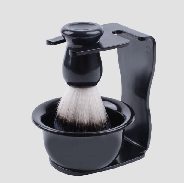 Cross-Border Men's Beard Suit Pogonotomy Brewing Bowl Barber Beard Cleaning Care Nylon Hair Beard Brush