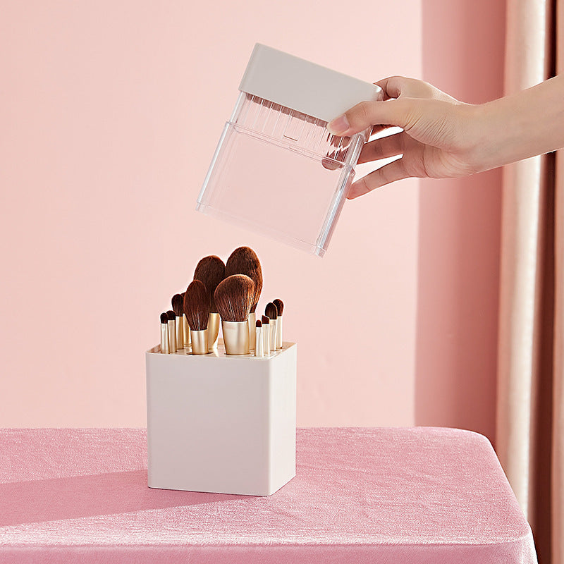 Cosmetic brush storage bucket