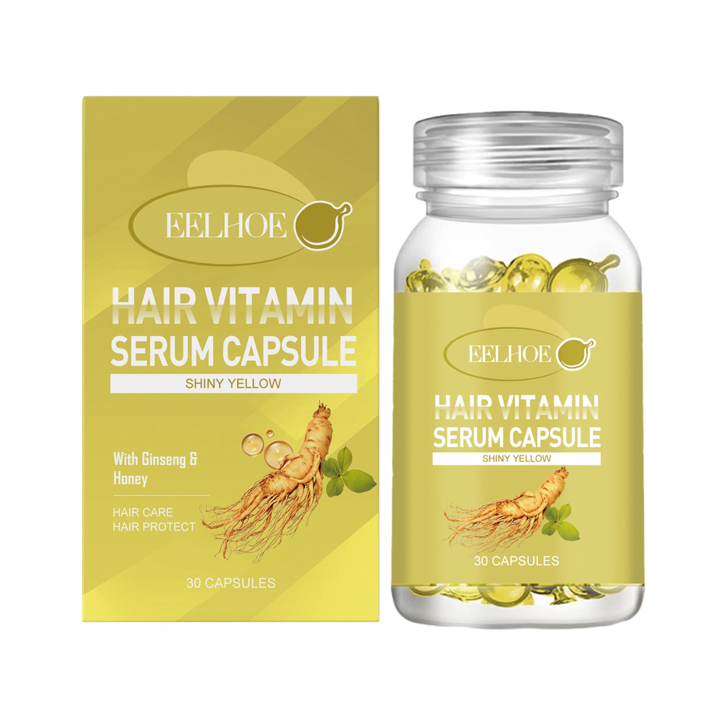 EELHOE Hair Oil Capsules For Scalp Care, Improve Dry And Frizzy Hair, Gentle And Moisturizing Hair Oil