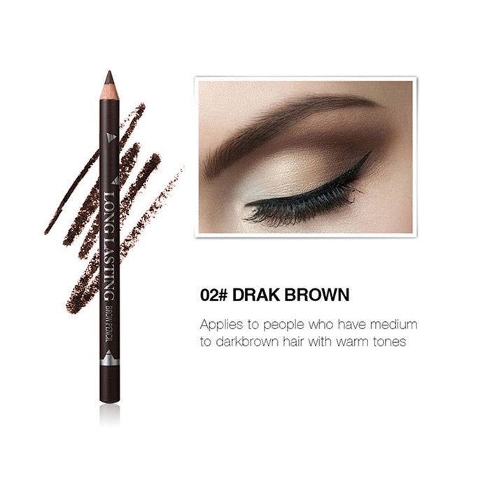 P113 Wooden Eyebrow Pencil 3 Colors Black And Brown
