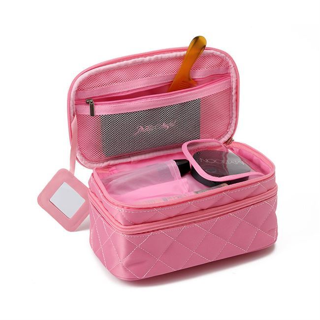 Double diamond cosmetic bag