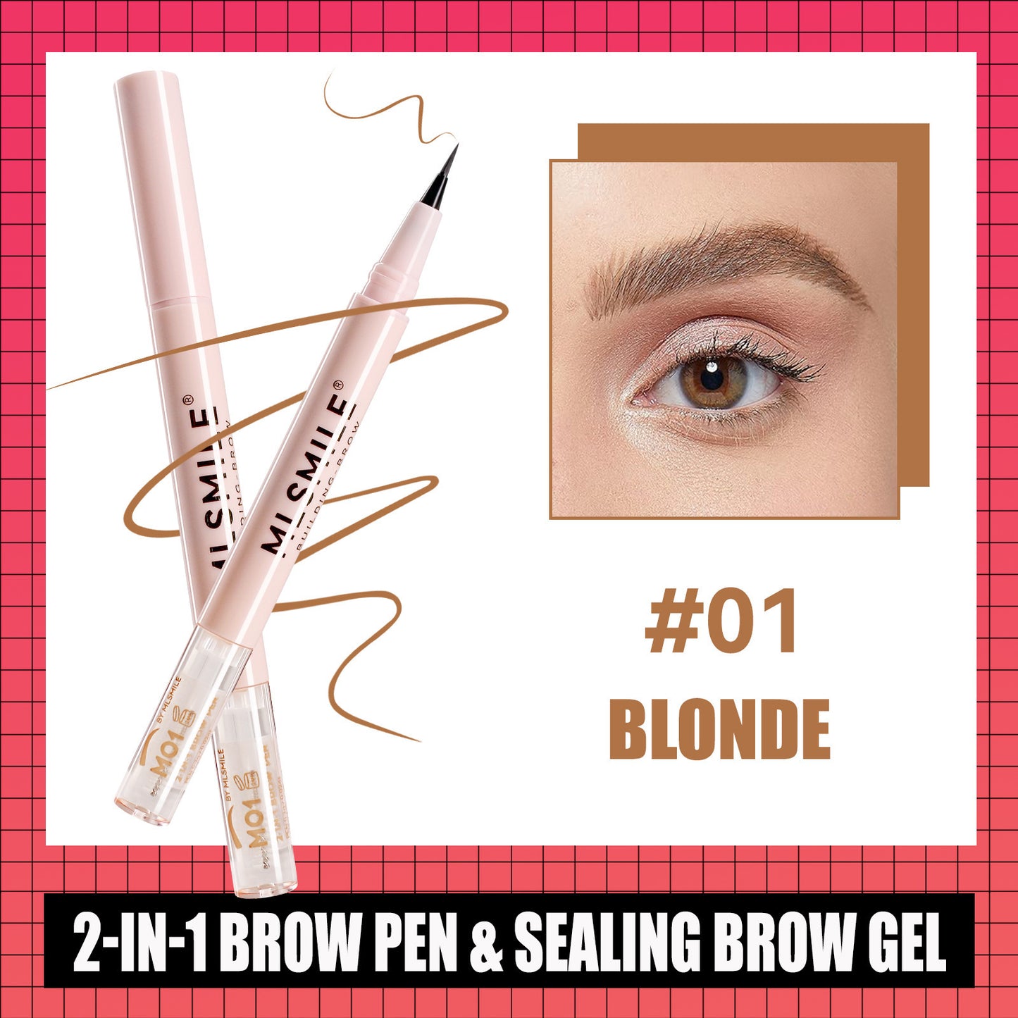 Two-in-one Double-headed Shaping Water Eyebrow Pencil Liquid Ultra-fine Three-dimensional