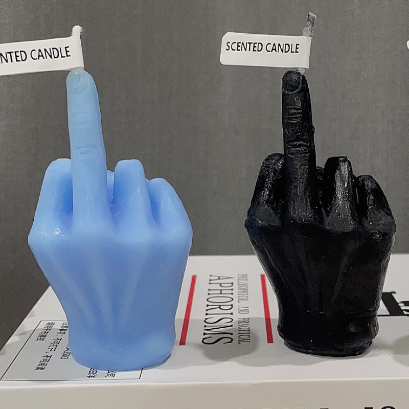 Finger Shape Middle Finger Candle