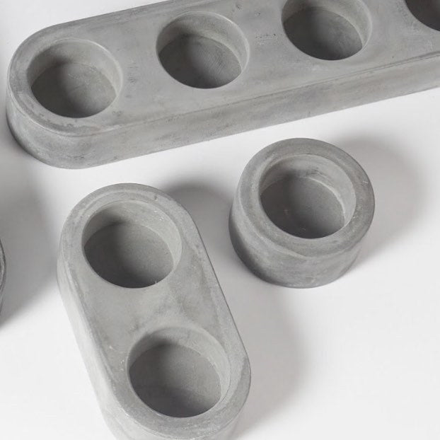 Cement Candle Candlestick Silicone Mold  Plaster Candlestick Mold Porous Concrete Candle Holder Mold