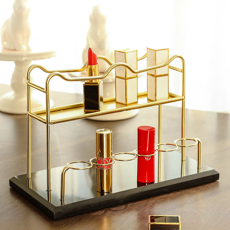 Desktop cosmetic brush holder