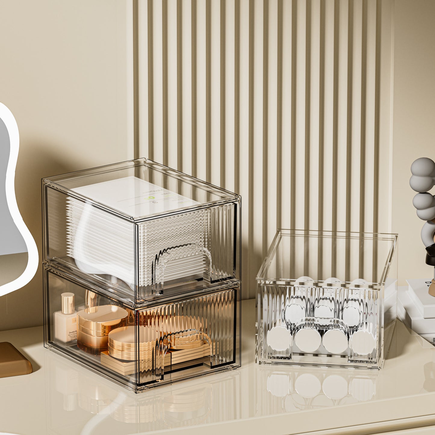 Acrylic Large-capacity Cosmetics Storage Dustproof