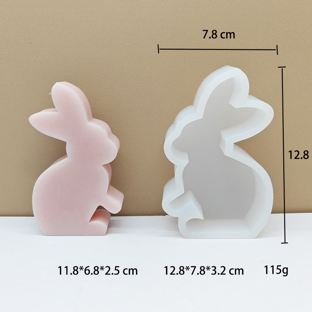 Cute Rabbit Silicone Candle Mould