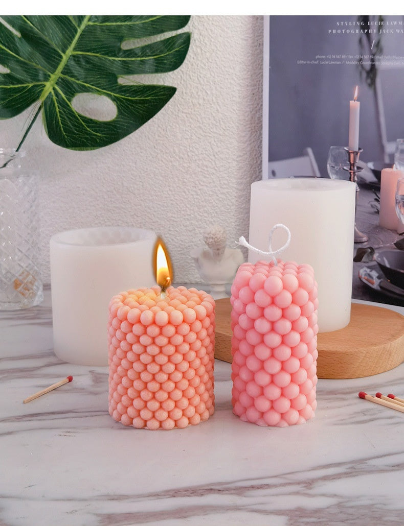 Cylindrical Aromatherapy Candle Silicone Mold