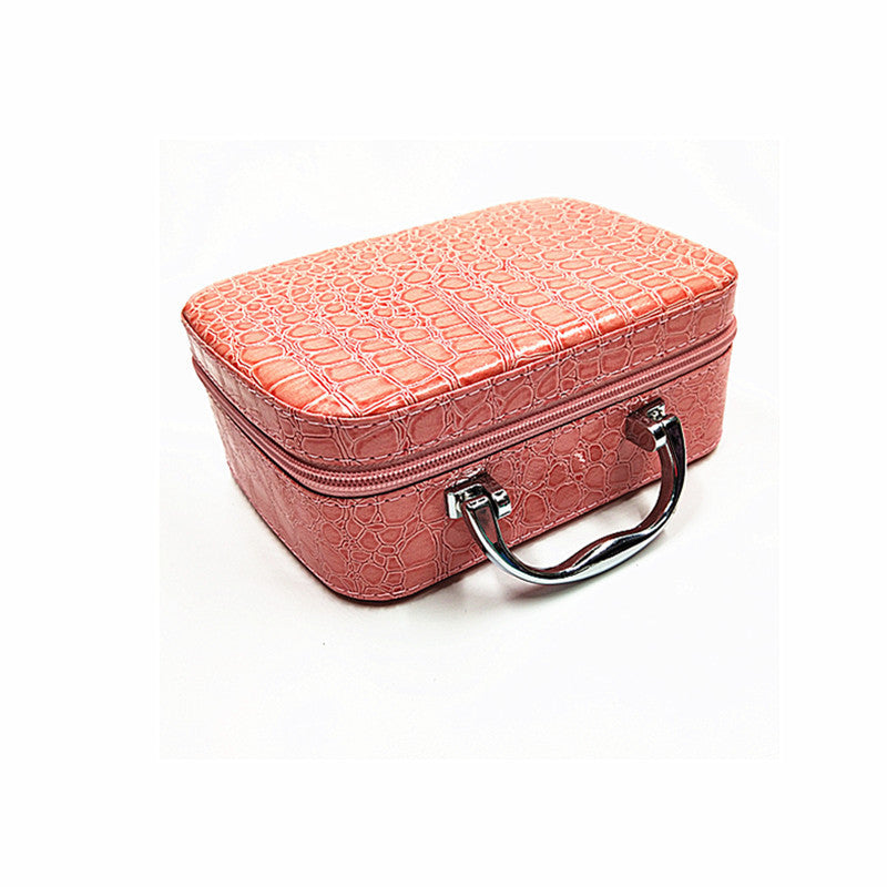 Fall proof portable Pu cosmetic bag
