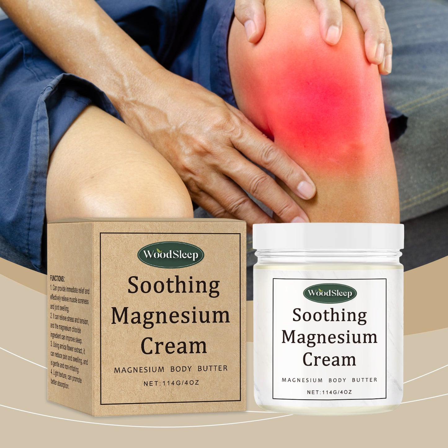 Magnesium Cream For Body Care After Exercise