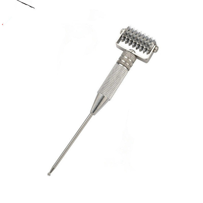 Face-rolled spring ear needle