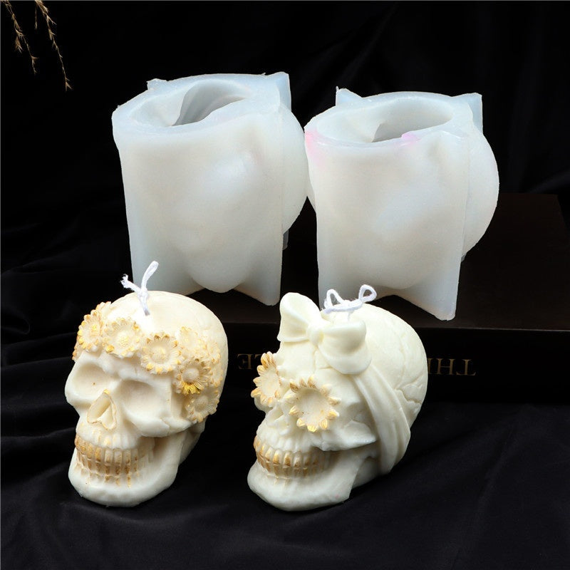 Halloween Silicone Skull Candle Mould
