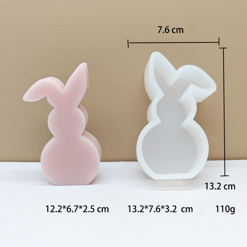 Cute Rabbit Silicone Candle Mould