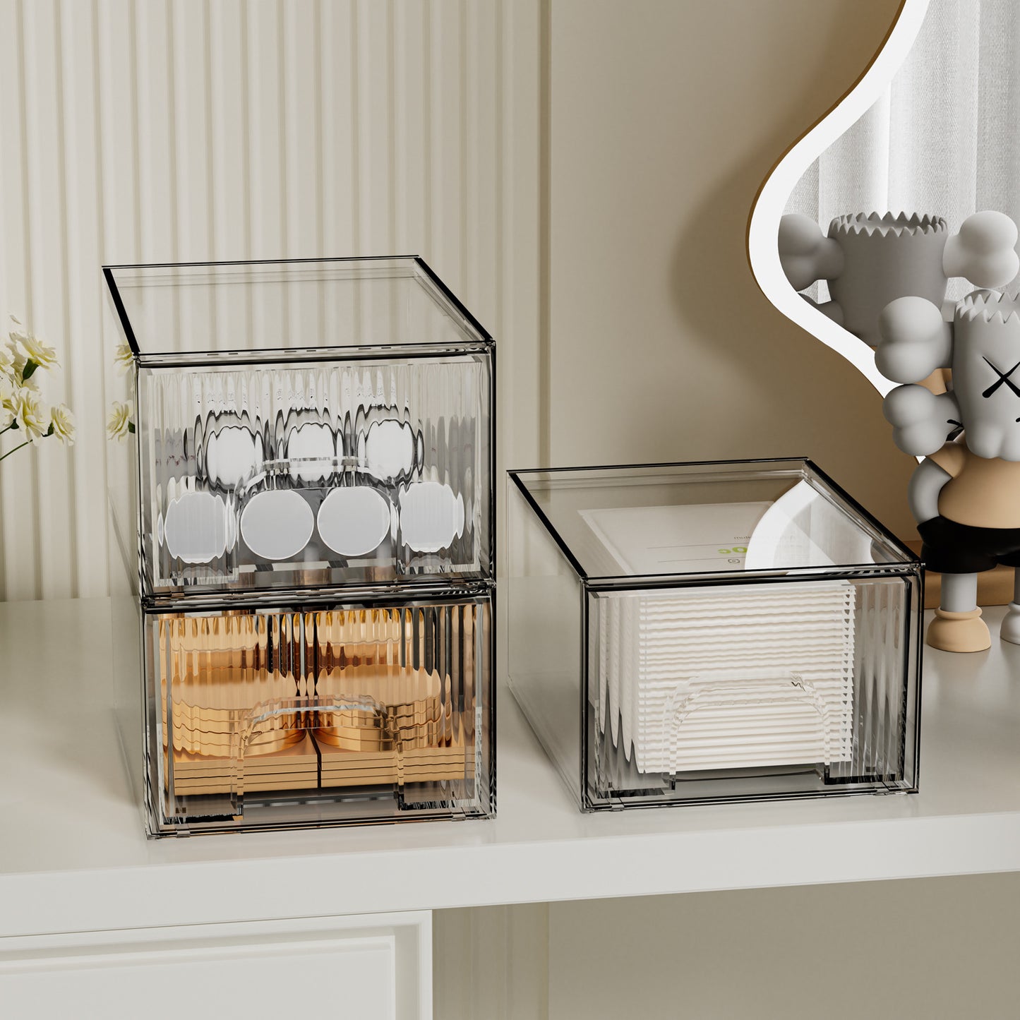 Acrylic Large-capacity Cosmetics Storage Dustproof