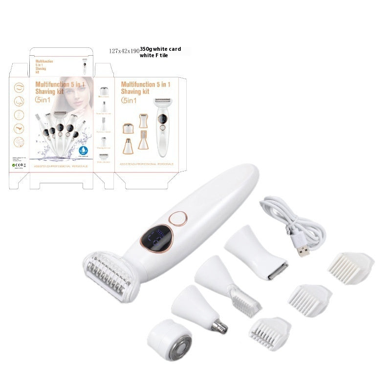 Multifunctional 5-in-1 Women's Shaver Full Body Waterproof