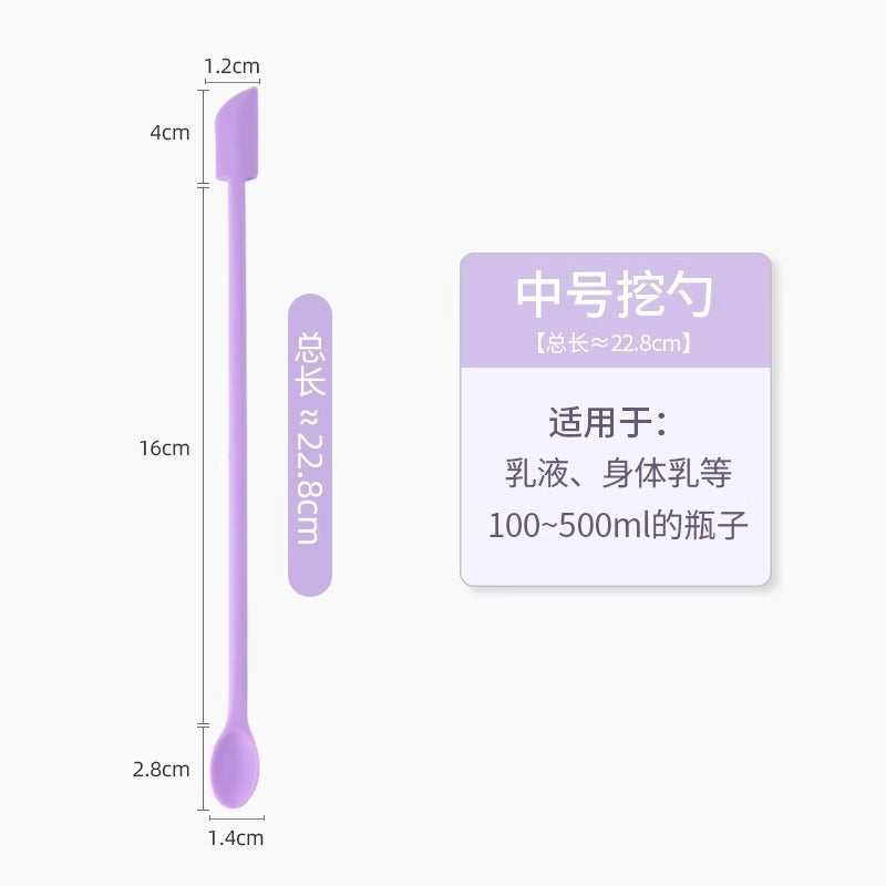 2 In 1 Makeup Silicone Scoop Scraper Set Cosmetic Liquid Foundation Face Cream Spoon Scraping Face Skin Care Tools Wholesale