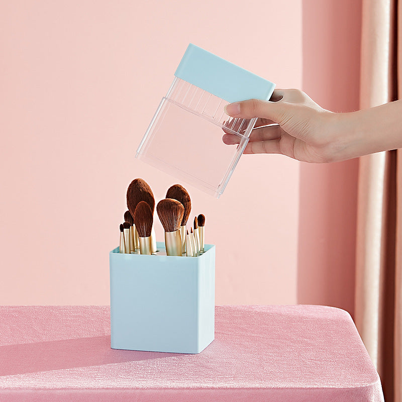 Cosmetic brush storage bucket