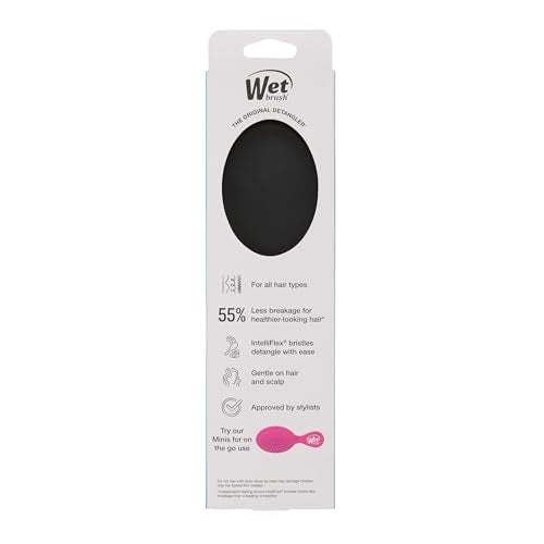 Wet Brush Original Detangler Hair Brush, Black Frost - Ultra-Soft IntelliFlex Bristles - Detangling Brush Glides Through Tangles For All Hair Types (Wet Dry & Damaged Hair) - Women & Men