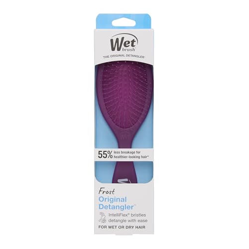 Wet Brush Original Detangler Hair Brush, Purple Frost - Ultra-Soft IntelliFlex Bristles - Detangling Brush Glides Through Tangles For All Hair Types (Wet Dry & Damaged Hair) - Women & Men