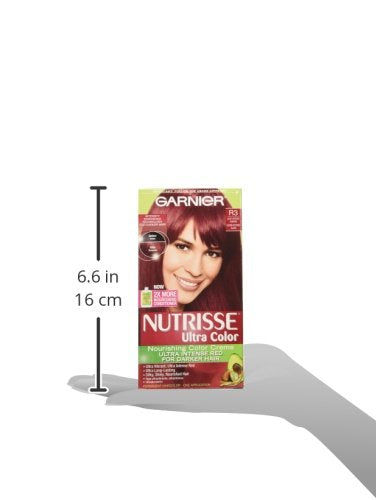 Garnier Nutrisse Ultra Color Nourishing Hair Color Creme, R3 Light Intense Auburn (Packaging May Vary), Pack of 1