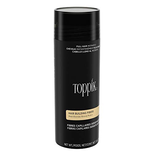 Toppik Hair Building Fibers, Medium Blonde, 1.94 Ounce Fill In Fine or Thinning Hair, Instantly Thicker, Fuller Looking, 9 Shades for Men & Women, Keratin Protein Formula