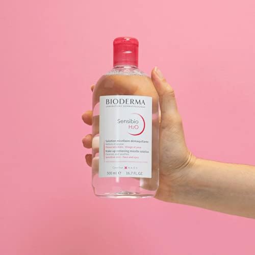 Bioderma Sensibio H2O Micellar Water Pump, Makeup Remover Cleanser, Gentle for Skin, Fragrance-Free & Alcohol-Free, Gentle Face Cleanser for Sensitive Skin, 28.7 Fl Oz